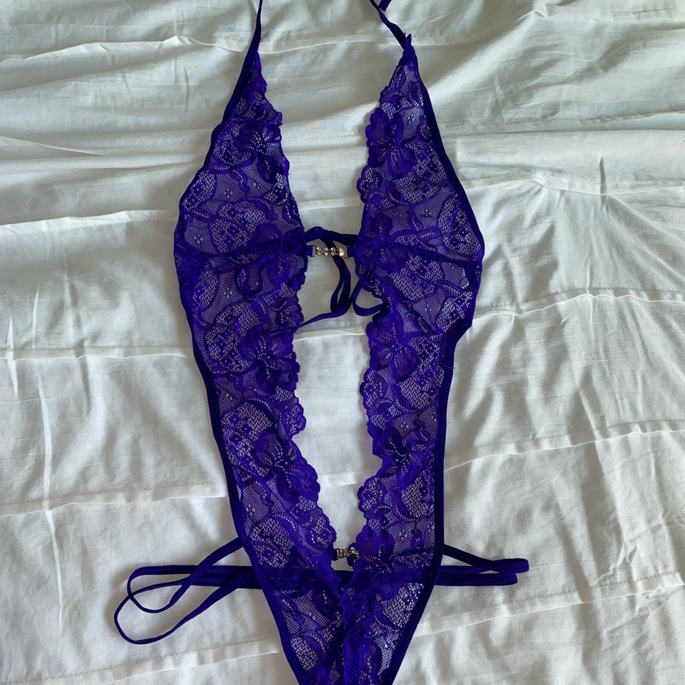 sexy purple lingerie